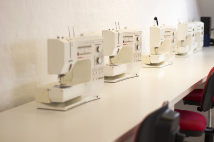 Sewingmachines waiting. Academy of Fashion Design